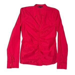 A/X Armani Exchange Long Sleeve Ruched Cotton Blouse Women’s Size L